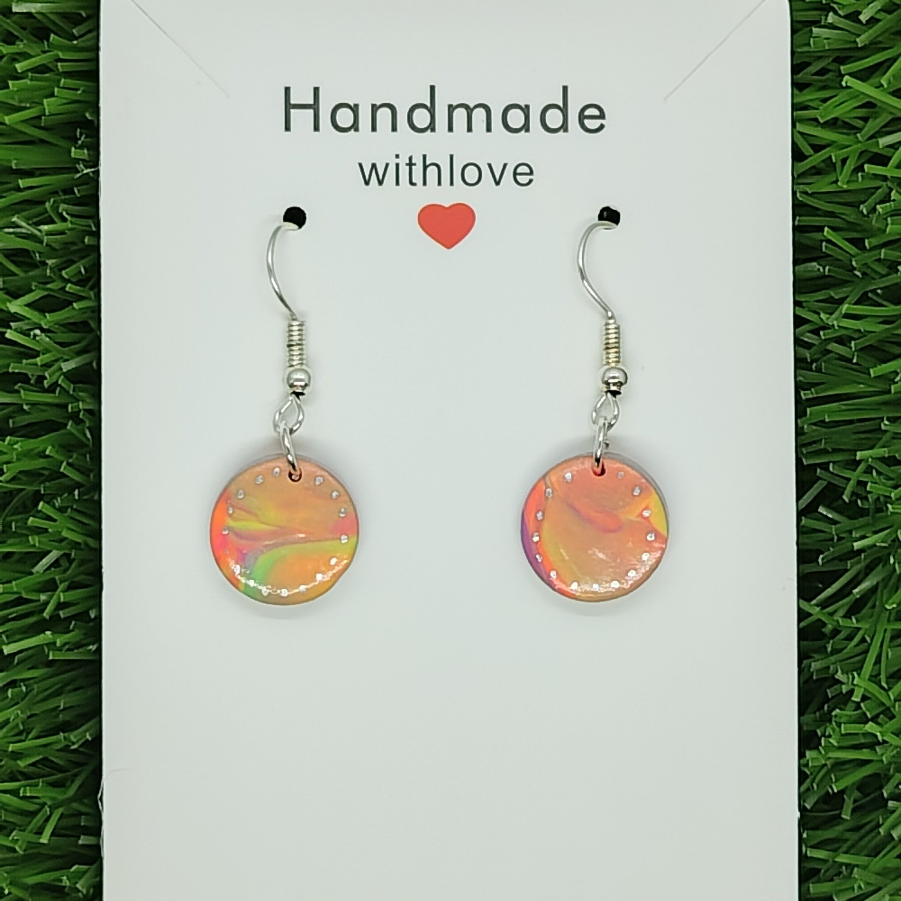 Pendientes Happy Summer de arcilla redondos